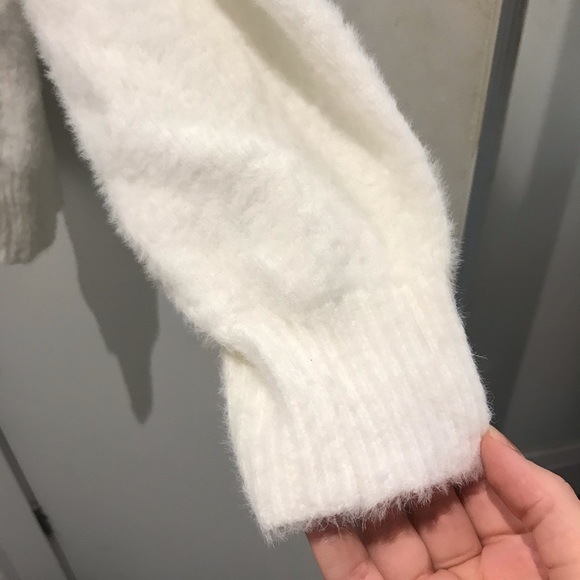 Off-The-Shoulder Fuzzy Sweater - Picture 3 of 3